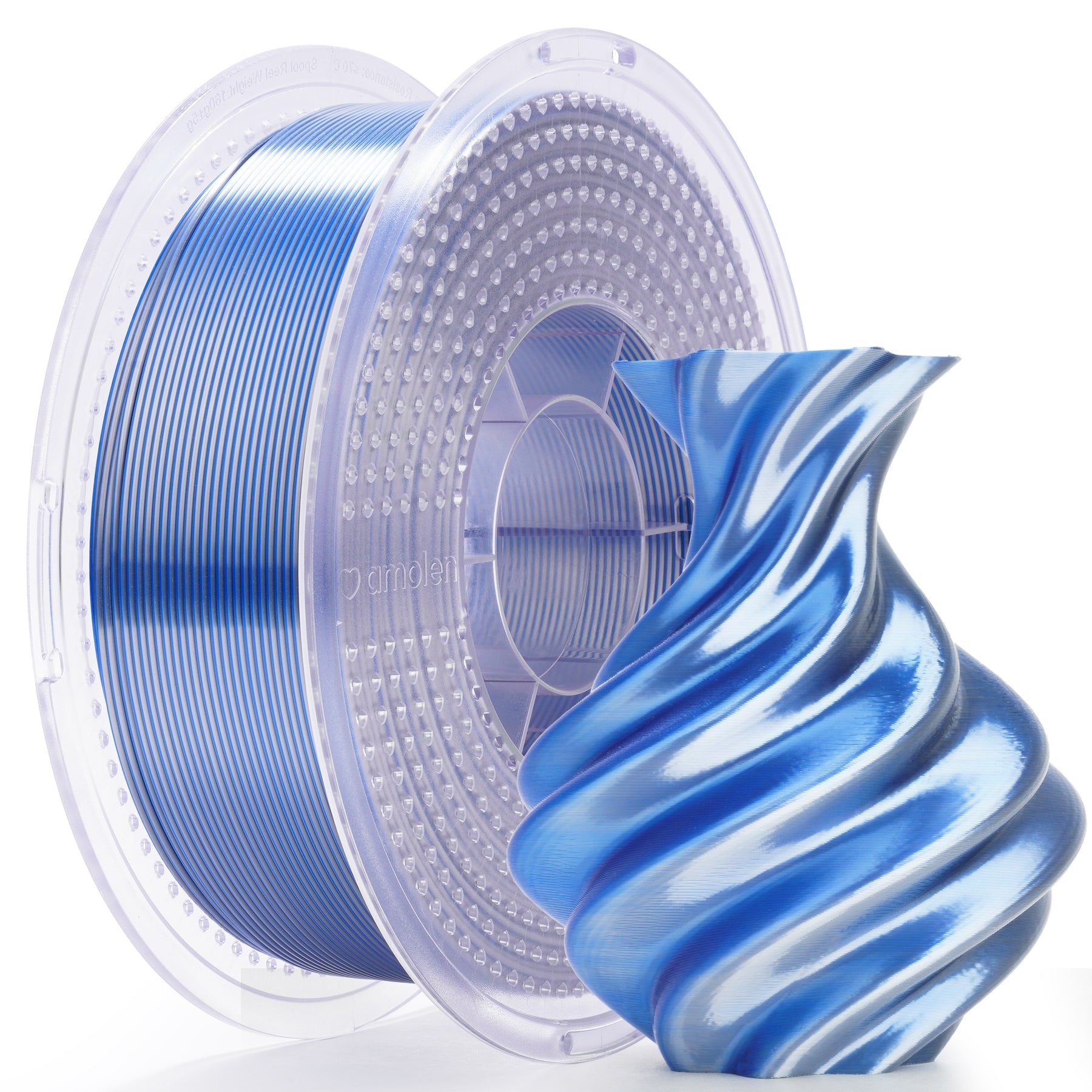 PLA Silk Dual Color Filament 1.75mm, 1KG/2.2LB