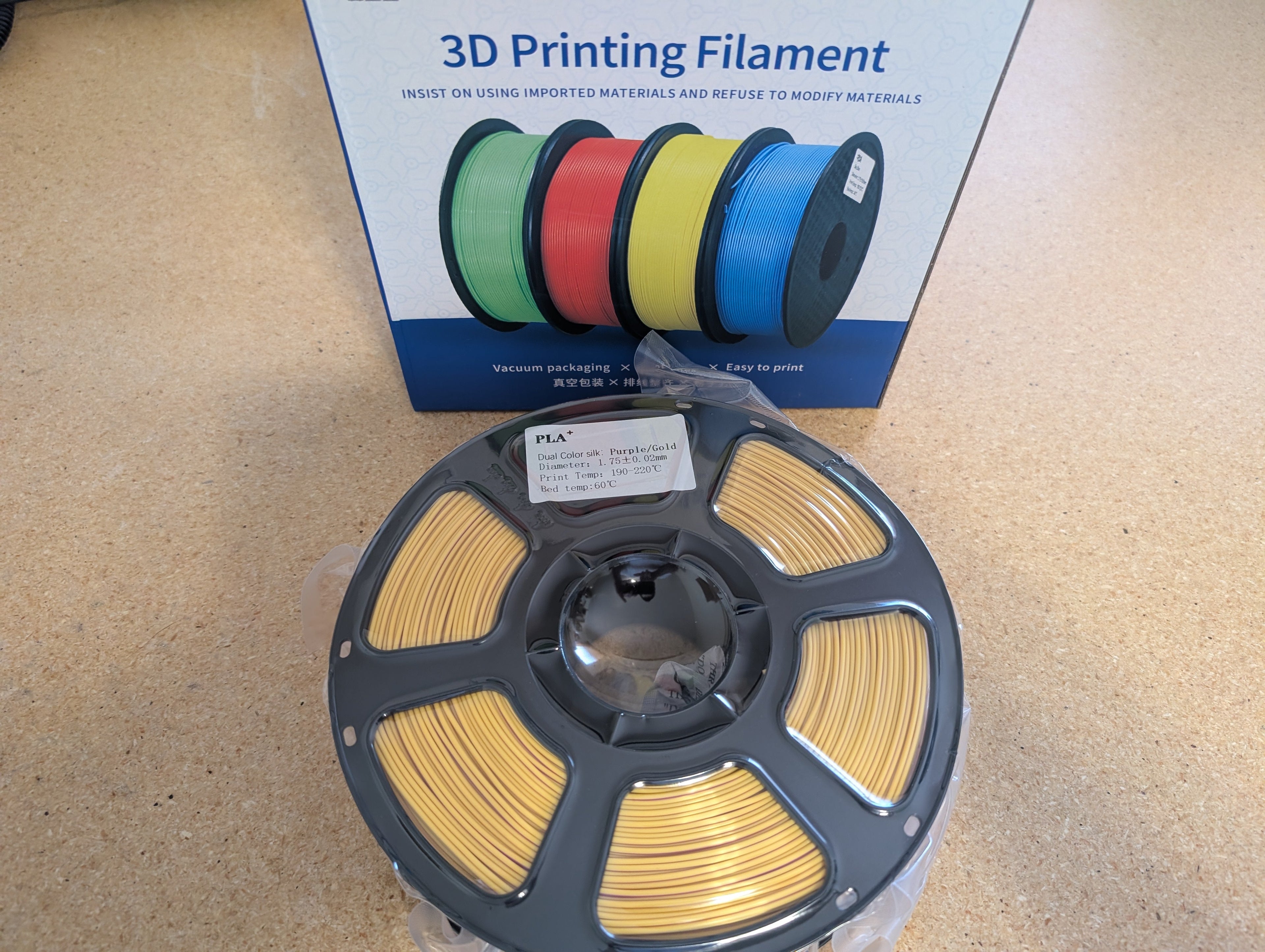 Central 3D Printing PLA+ Silk Filament - 1KG Premium Filament Bambu AMS Compatible
