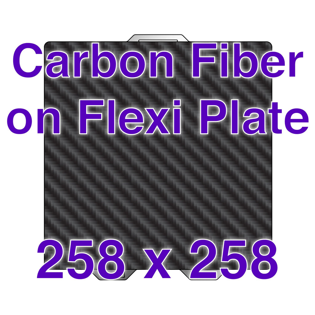 Flexi Plate with Carbon Fiber - Bambu Lab A1, X1, P1, P2S, X2D - 258 x 258