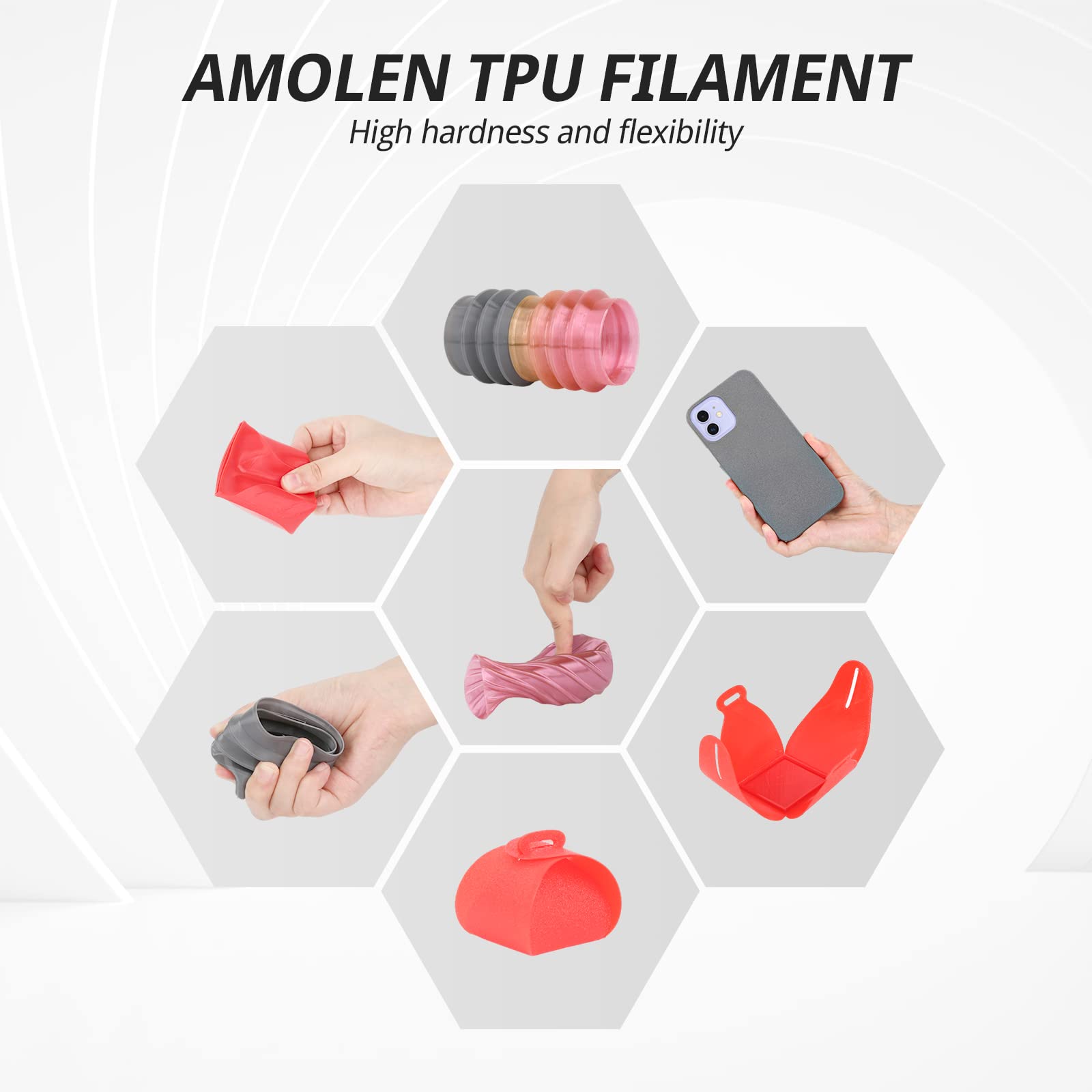 TPU Flexible Transparent Multicolor Rainbow Variety Pack (4x200g)