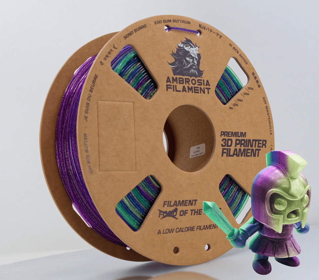 AMBROSIA ASA Galactic Filament of the Gods (Glitter / Sparkle) - 1KG Bambu AMS Friendly Cardboard Spools Premium 3D Printing Filament