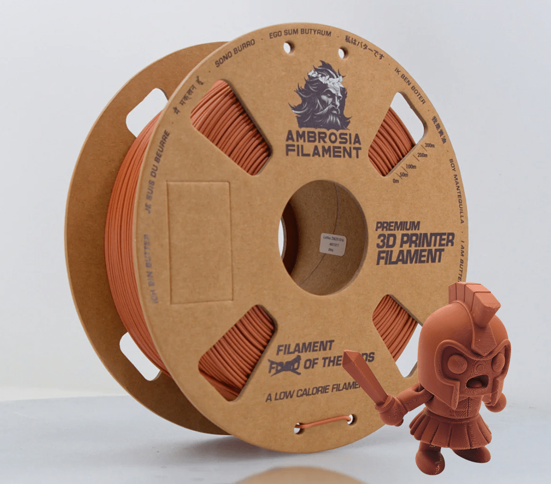 AMBROSIA PLA Filament of the Gods - 1KG Bambu AMS Friendly Cardboard Spools Premium 3D Printing Filament