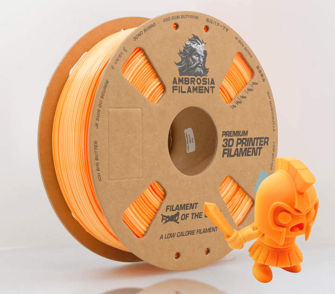 AMBROSIA PLA Filament of the Gods - 1KG Bambu AMS Friendly Cardboard Spools Premium 3D Printing Filament