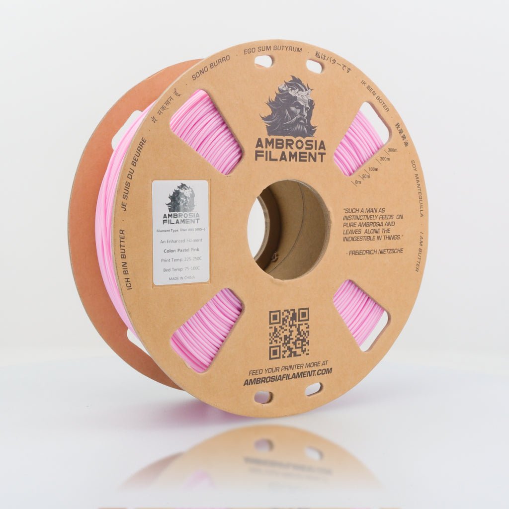 AMBROSIA Uber ABS Filament of the Gods - 1KG Bambu AMS Friendly Cardboard Spools Premium 3D Printing Filament ABS+