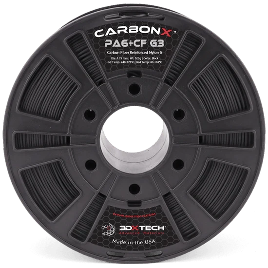 CarbonX Nylon 6+CF (PA6-CF) 3D Printer Filament by 3DXTech Made in USA 500g